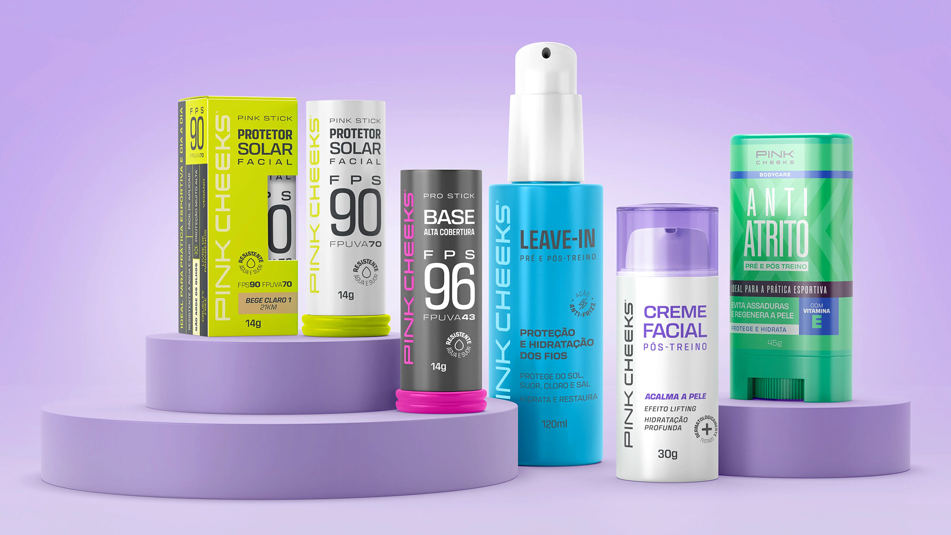 Projeto branding e design de embalagens pink cheeks.