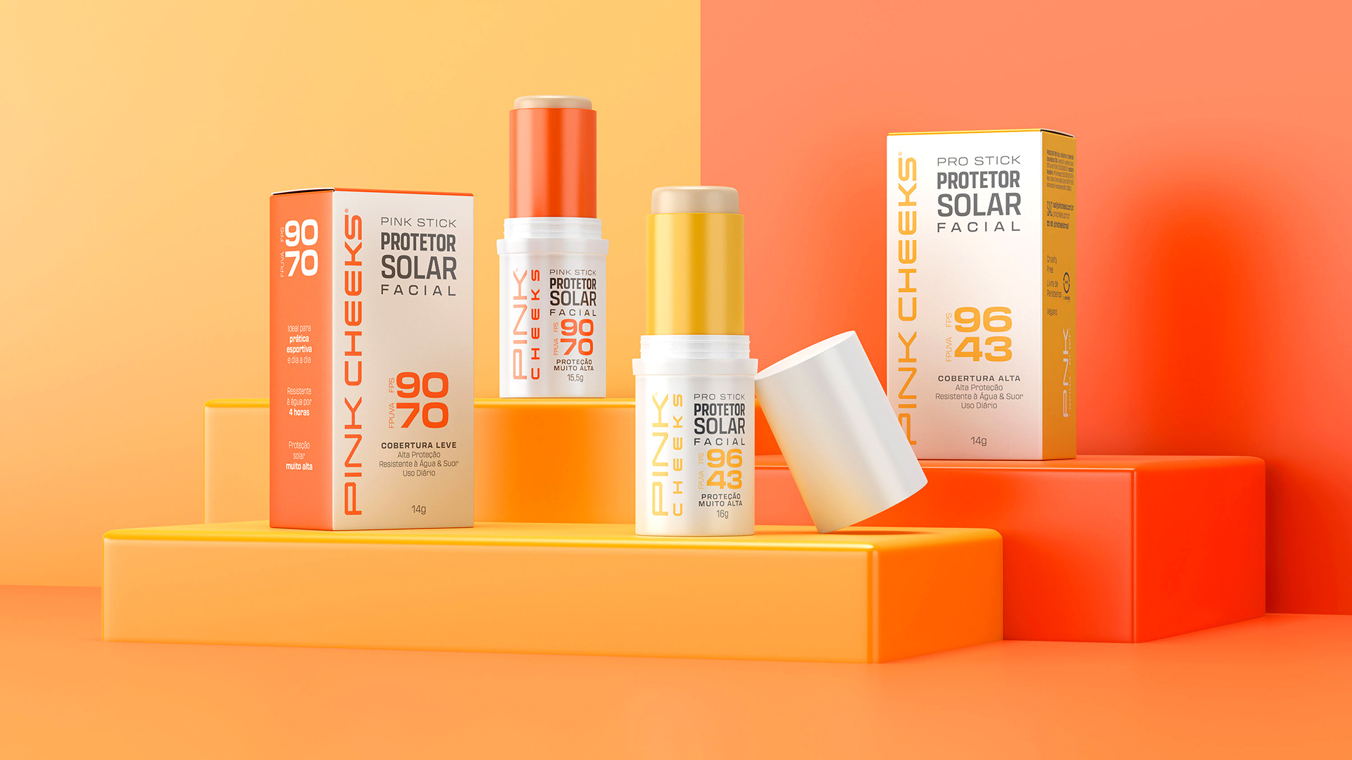 Projeto branding e design de embalagens pink cheeks.