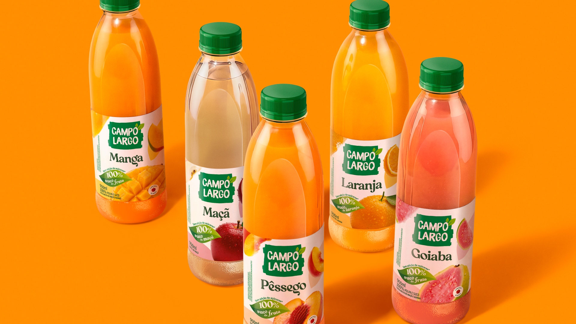 Projeto de design de embalagens sucos Campo Largo.