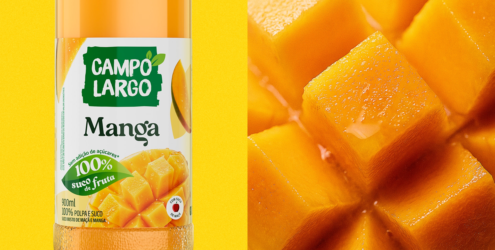 Projeto de design de embalagens sucos Campo Largo.