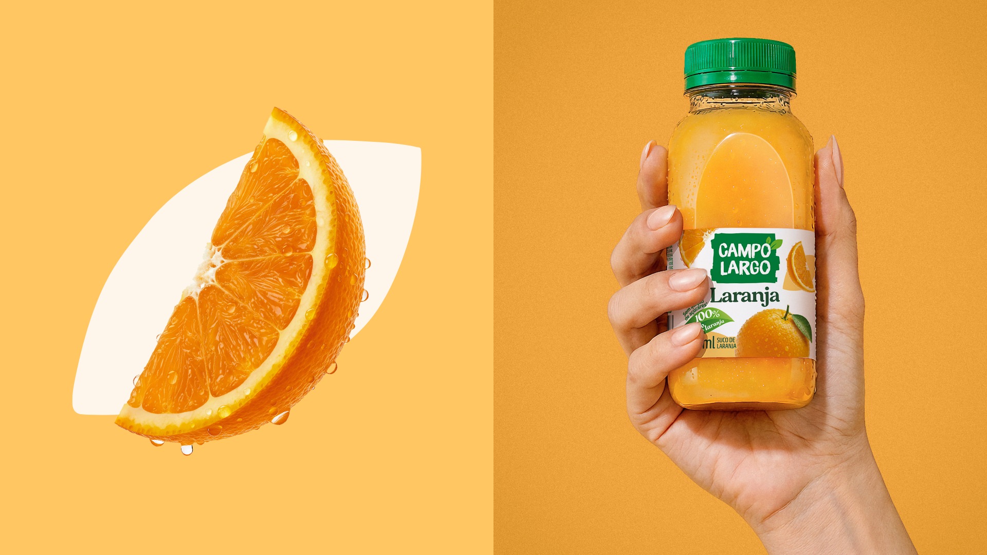 Projeto de design de embalagens sucos Campo Largo.