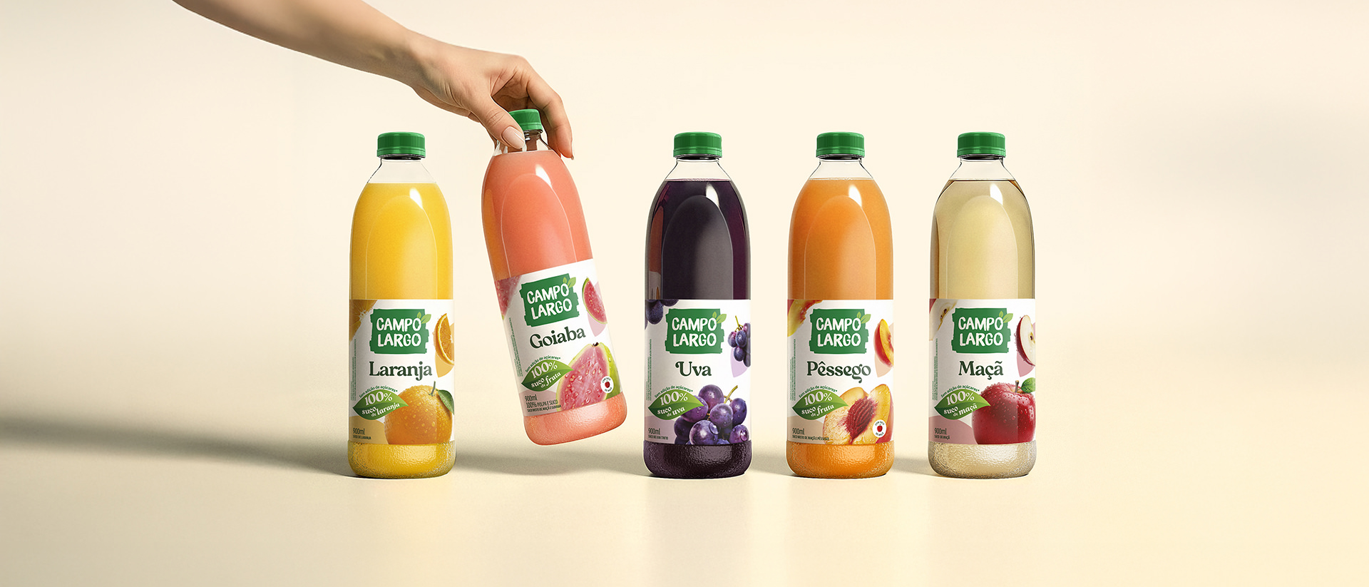 Projeto design de embalagem sucos Campo Largo.