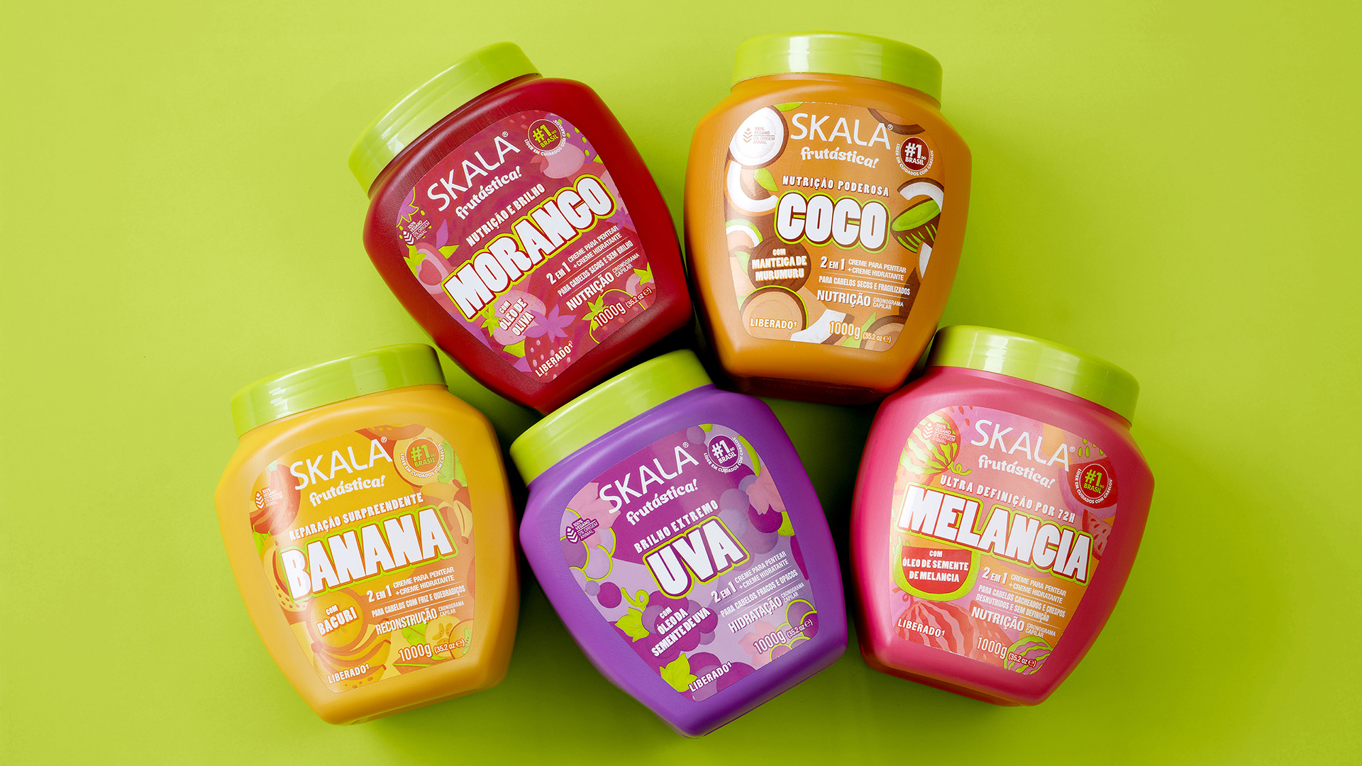 Projeto de design de embalagens sucos Skala Frutastica.