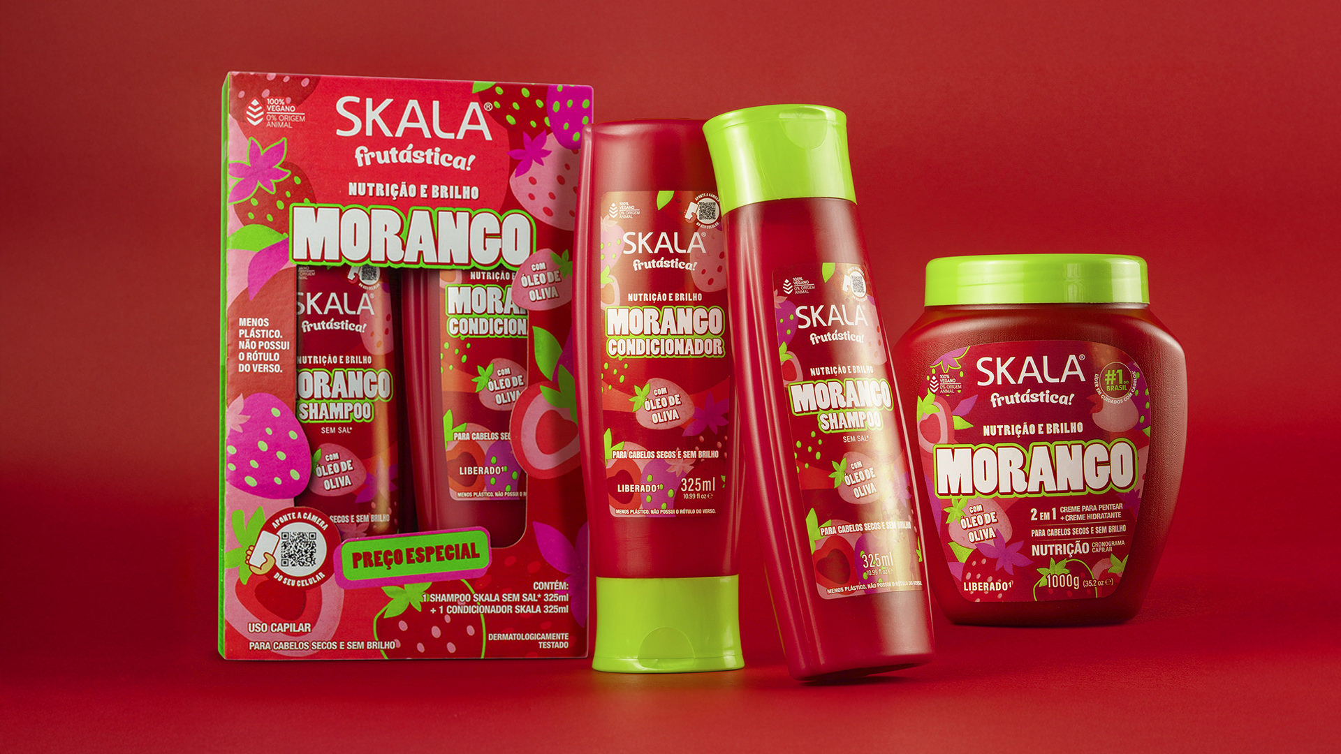 Projeto de design de embalagens sucos Skala Frutastica.