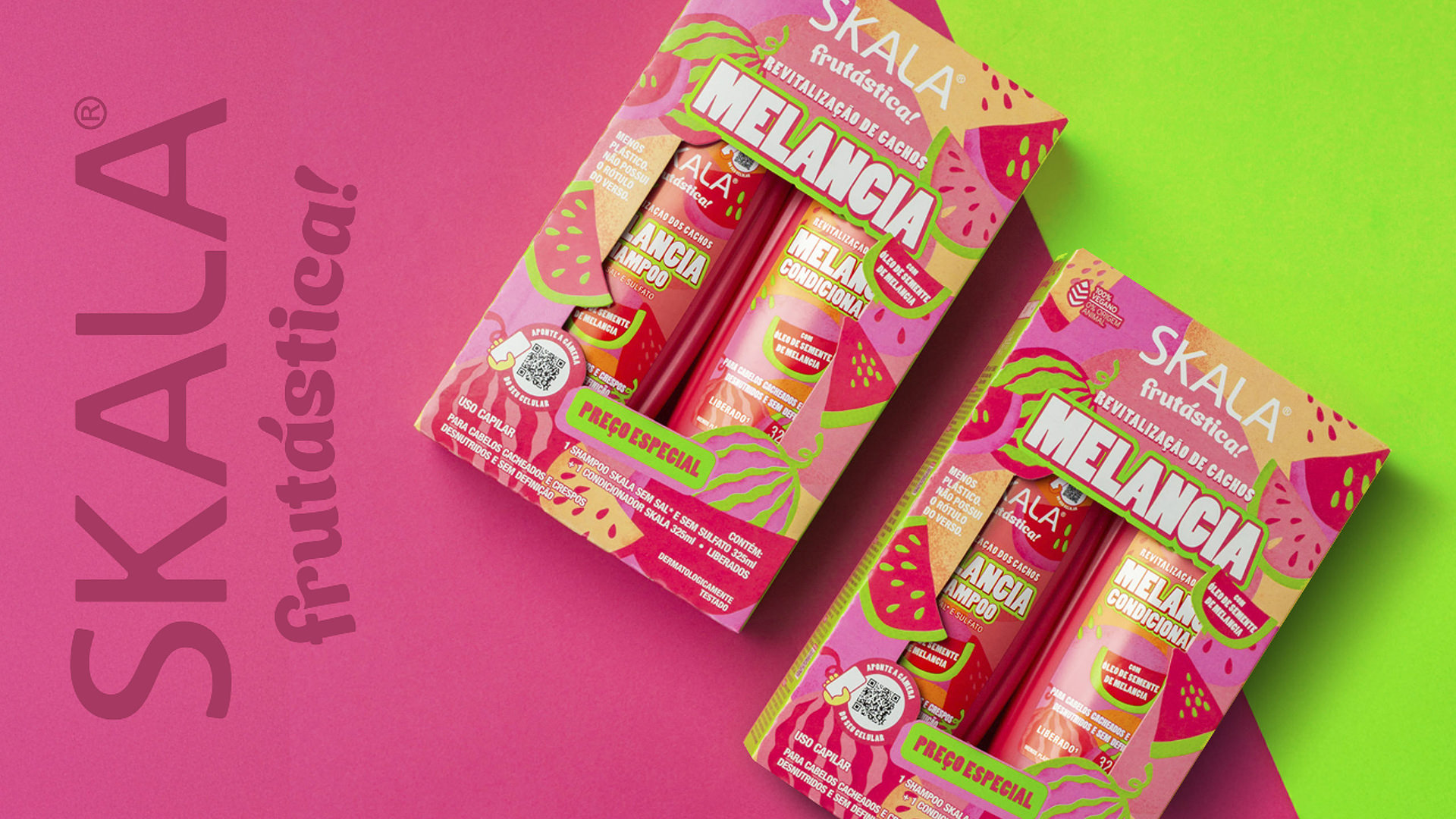 Projeto de design de embalagens sucos Skala Frutastica.