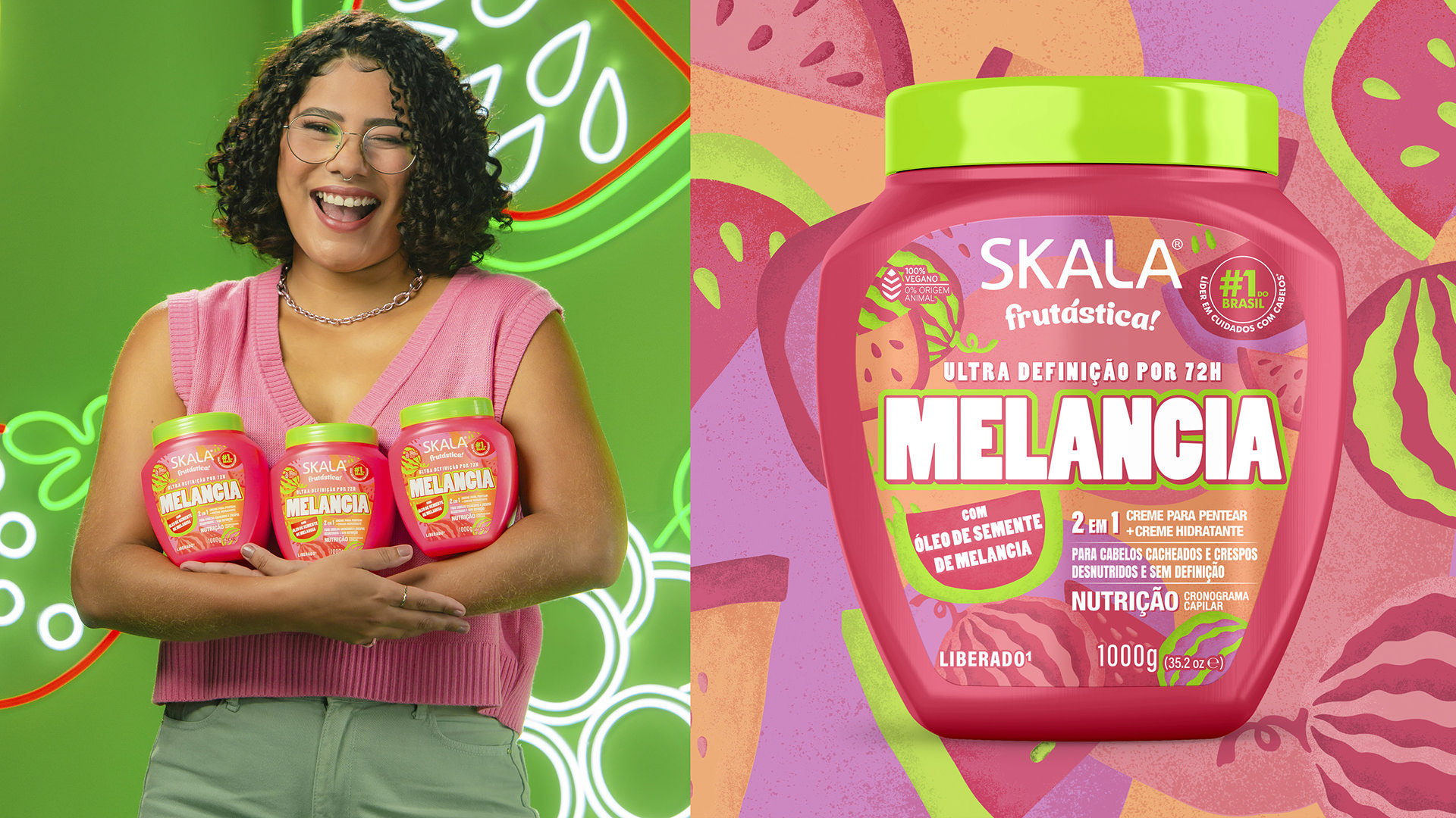 Projeto de design de embalagens sucos Skala Frutastica.